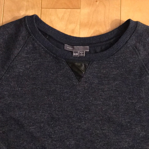 Vince Crewneck Sweatshirt Heathered Navy Girls XL - Picture 3 of 6